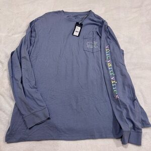 Vineyard Vines Men's Blue Long Sleeve Shirt